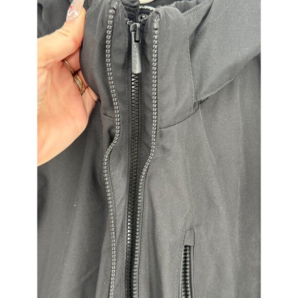 Calvin Klein Womens Black 3-in-1 Hooded Jacket With Zippered Pockets - Picture 3 of 11